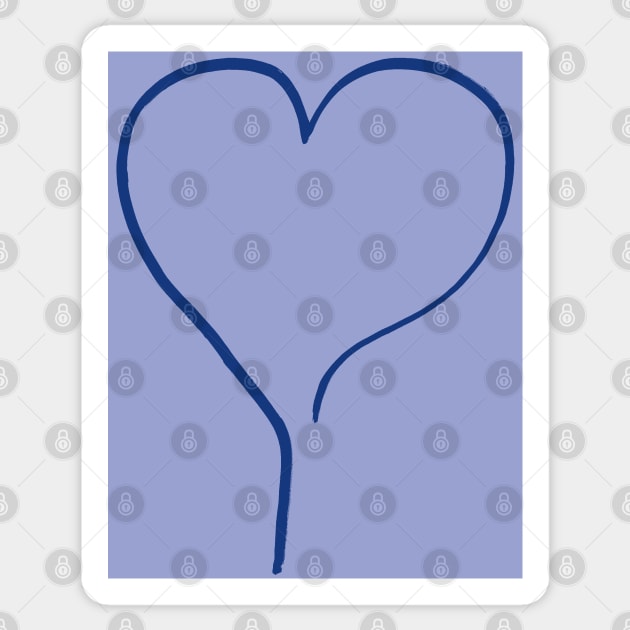 My Blue Heart on the right line  - Oneliner Sticker by Motiondust